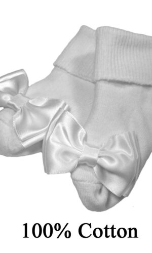 Girls Cotton Special Occasion Socks with Bow