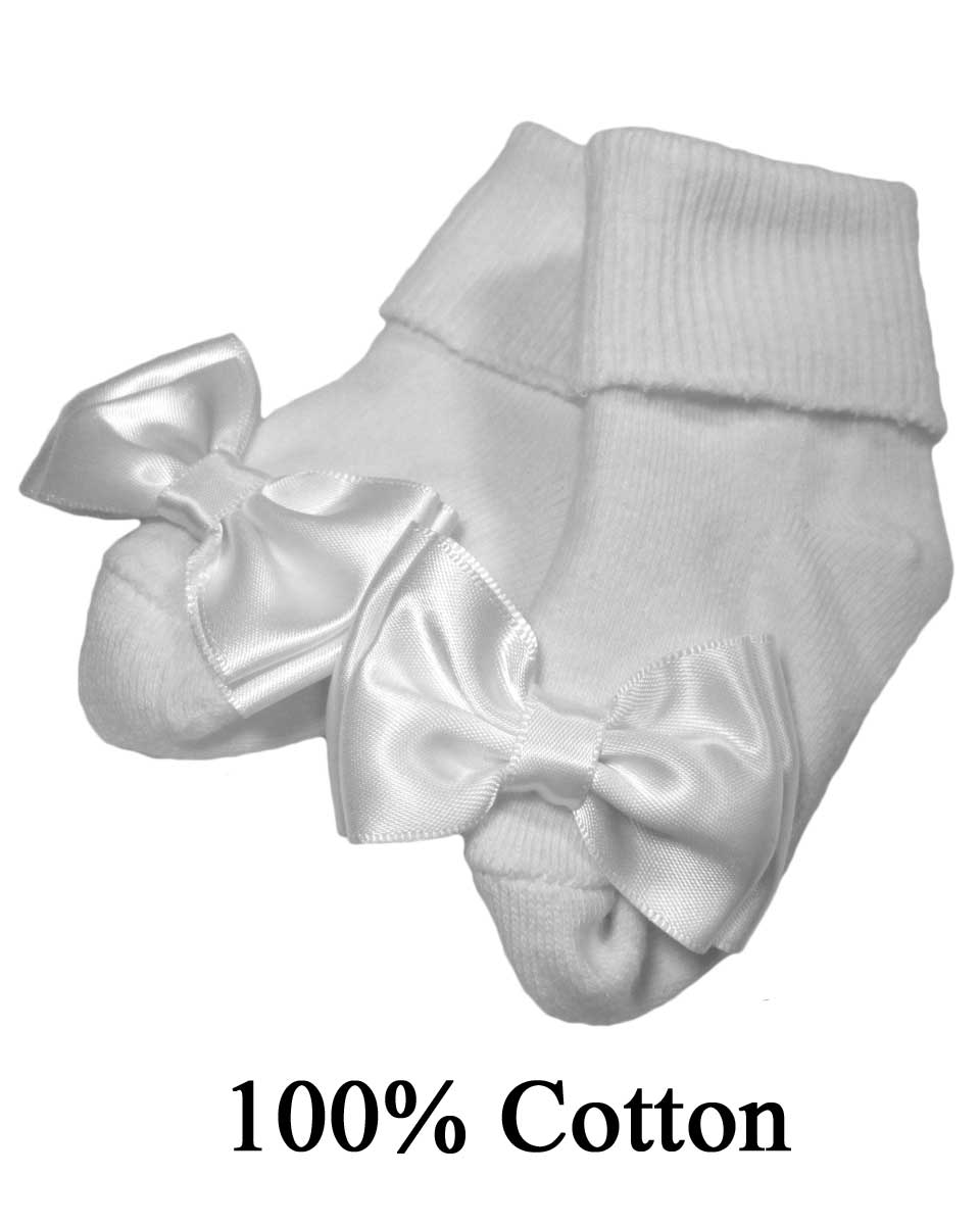 Girls Cotton Special Occasion Socks with Bow