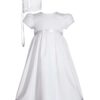 Girls 24? Cotton Dress Christening Gown Baptism Gown with Lace and Ribbon