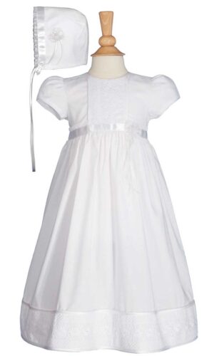 Girls 23? Victorian Lace Heirloom Christening Gown with Handkerchief Hem