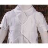 Boys Silk Dupioni Vested Christening Baptism Coverall with Hat