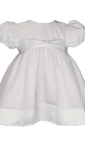 Girls Cotton Day-length Organza Dress Christening Gown Baptism Gown with Satin Hem