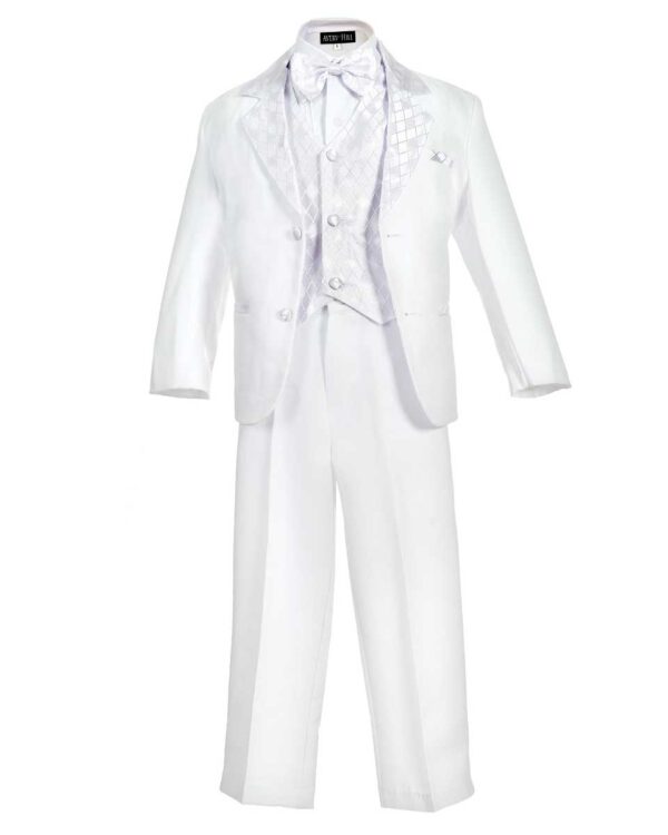 Boy’s Formal 5 Piece Tuxedo Suit Dresswear Set