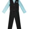 Boys’ 4 Piece Pinstripe Vest Set
