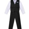 Boys’ 4 Piece Pinstripe Vest Set