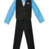 Boys’ 4 Piece Pinstripe Vest Set
