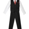 Boys’ 4 Piece Pinstripe Vest Set
