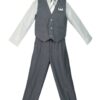 Boys’ 4 Piece Pinstripe Vest Set
