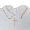 Boy’s White Cotton Knit Christening Baptism Longall