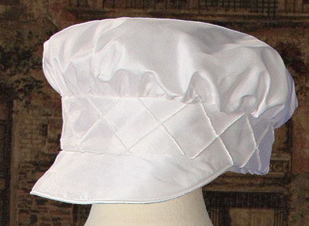 Boys White Silk Christening Baptism Outfit Set With Pin Tucking and Captains Hat