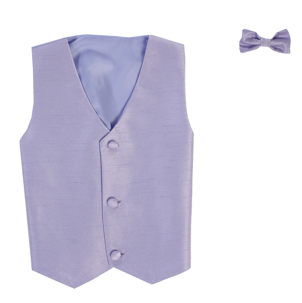 Vest and Clip On Bowtie Set - Lilac - L/XL