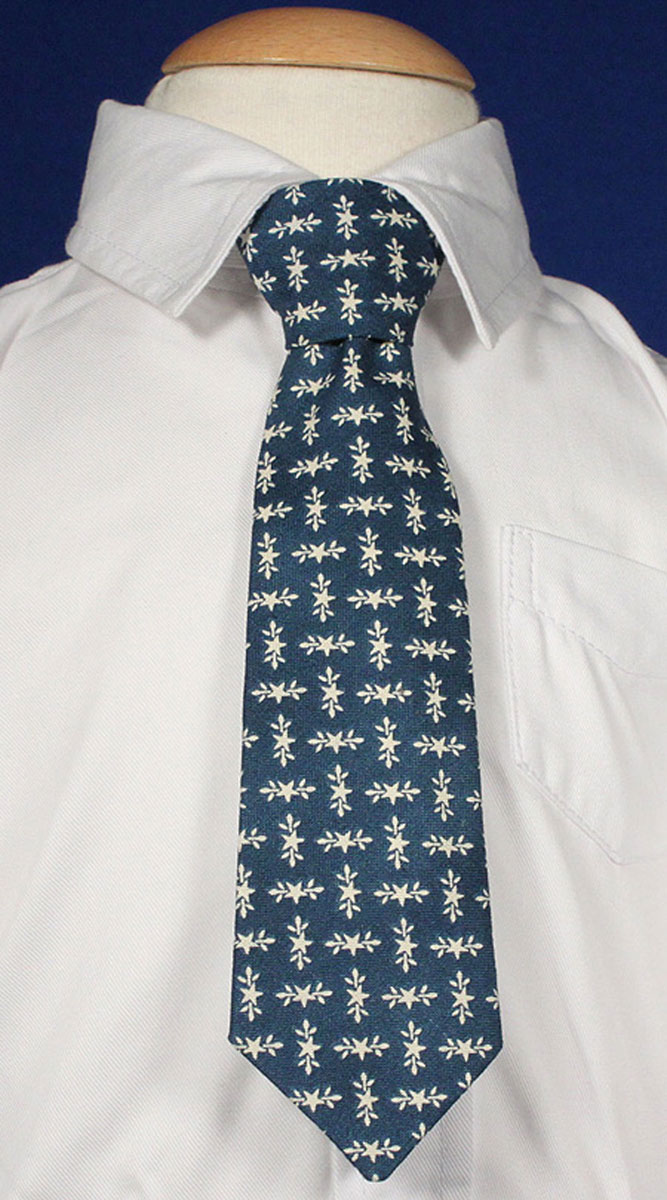 Boys 8" Cotton Special Occasion Ties - Blue with White Stars