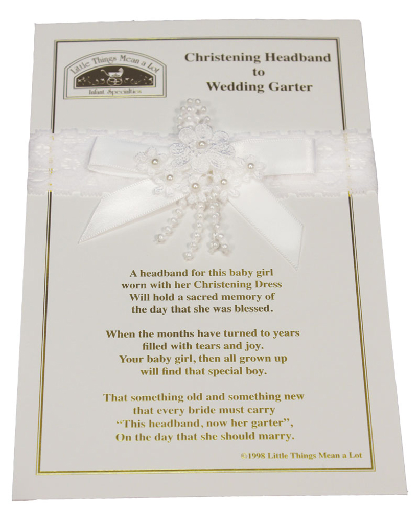 Christening Headband to Wedding Garter - AHEAD1