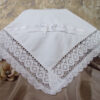Girls Cotton Batiste Blanket with Cluny Trim