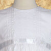 Girls 24" Cotton Dress Christening Gown Baptism Gown with Lace and Ribbon