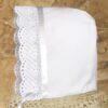 Girls 24" Cotton Dress Christening Gown Baptism Gown with Lace and Ribbon