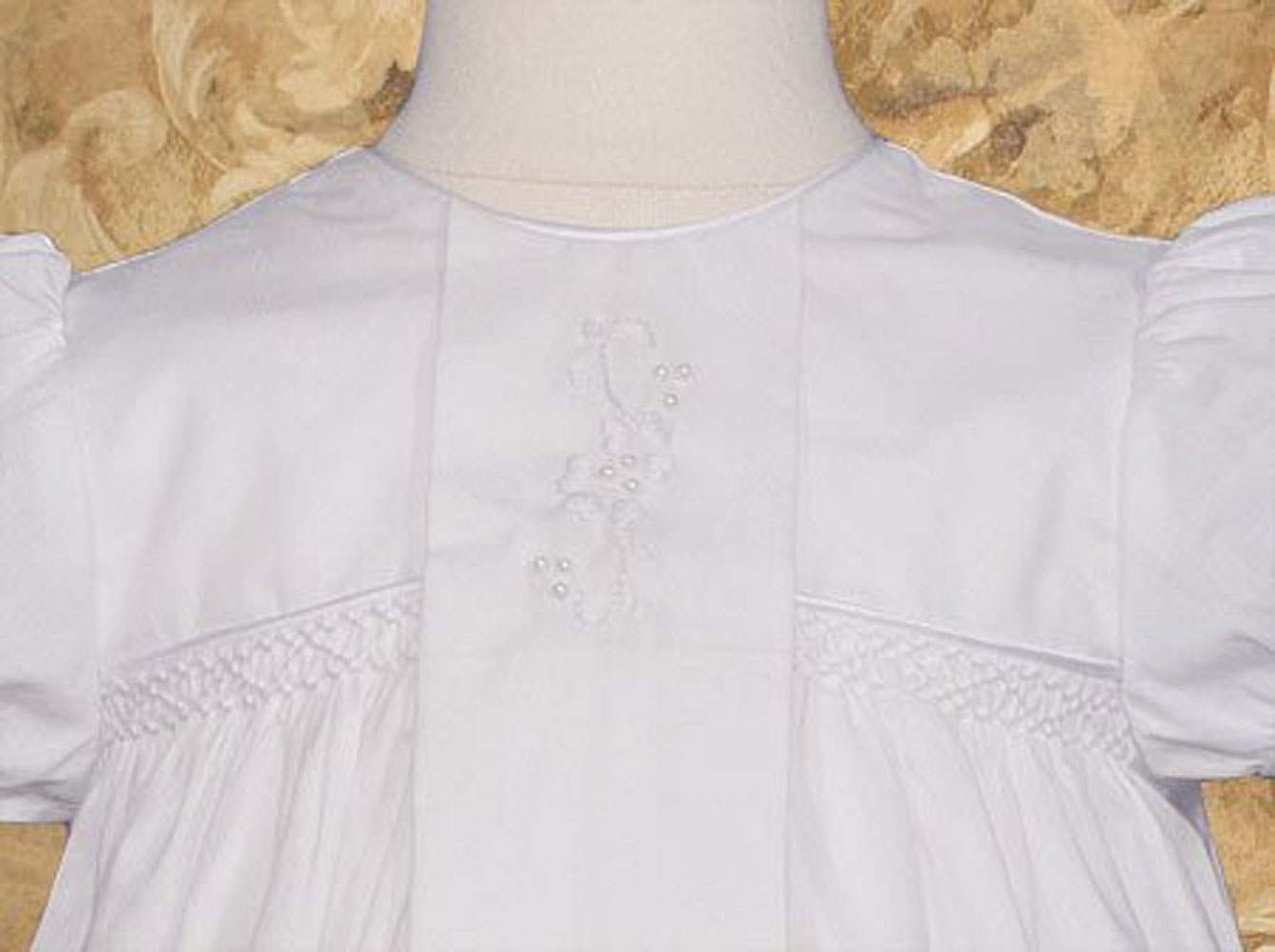 Girls 25" Victorian Style Cotton Christening Baptism Gown