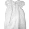 Girls' White All-Over Lace Christening Gown with Bonnet