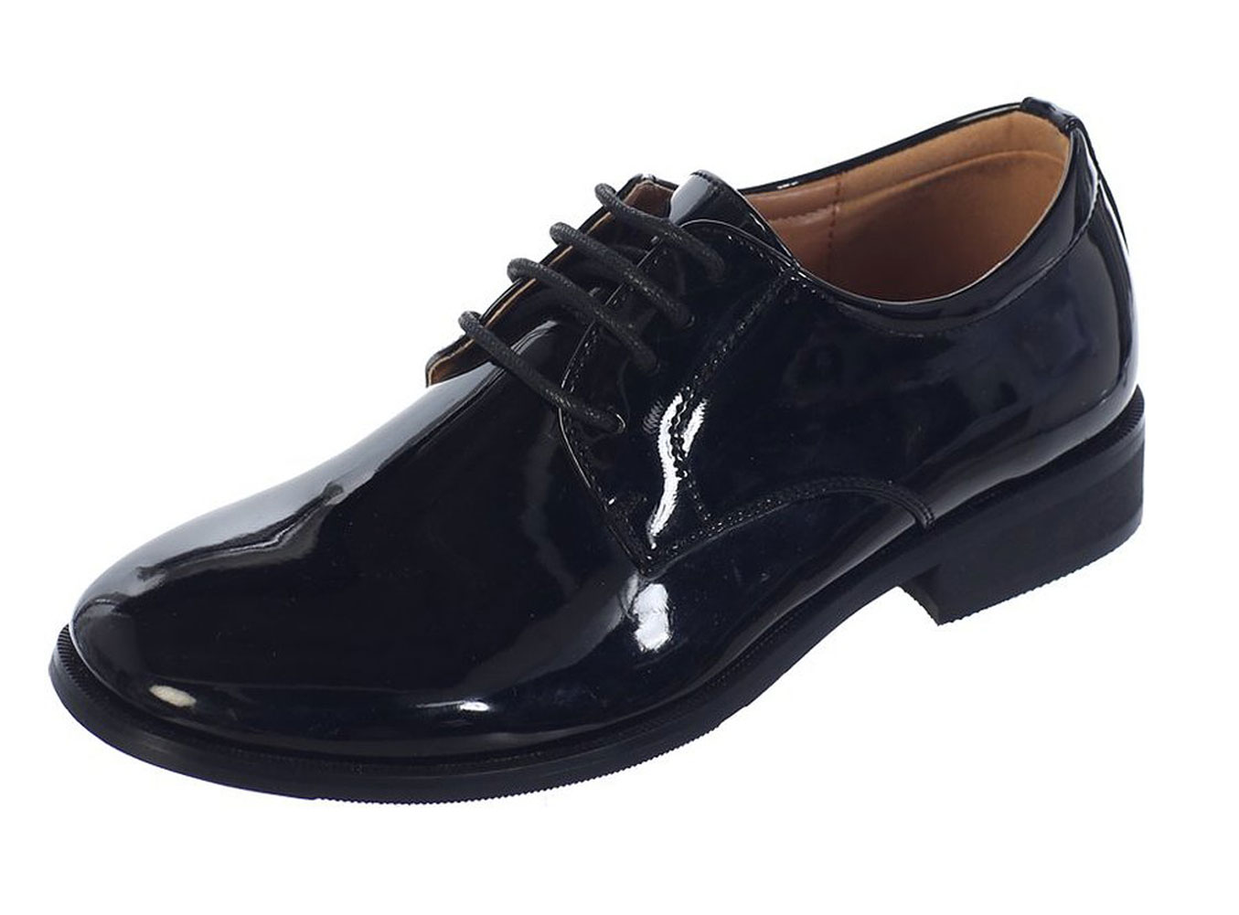 Avery Hill Boys Shiny or Shiny Patent Leather Shoes Bk Shiny Bigkid 2Y