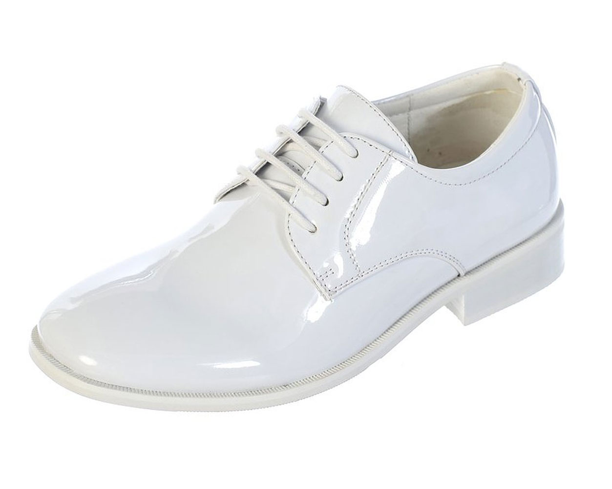 Avery Hill Boys Shiny or Shiny Patent Leather Shoes Wh Shiny Toddler 6