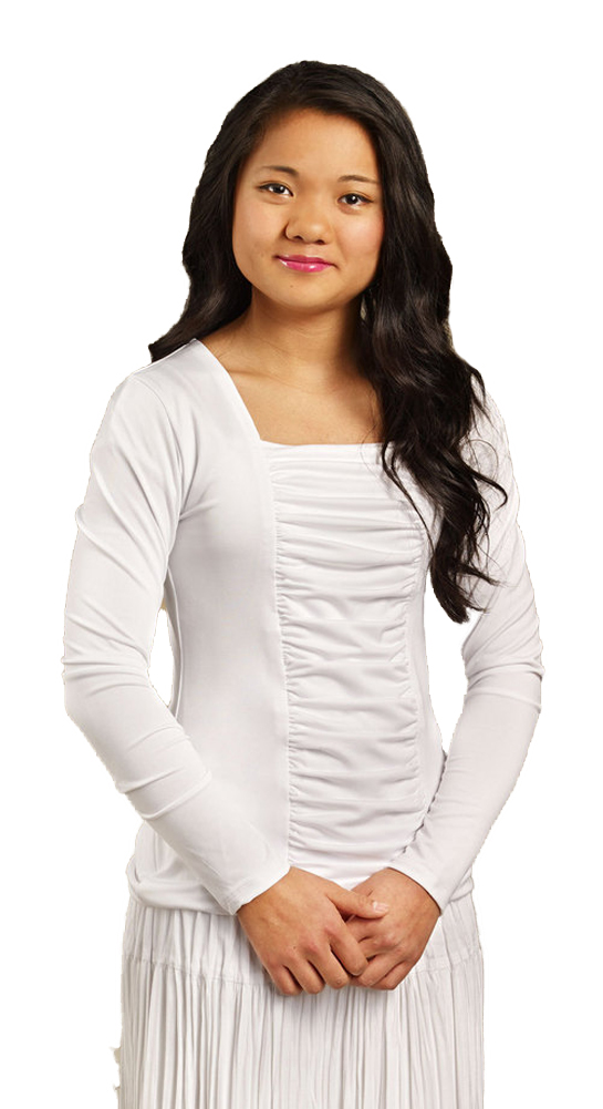 Dempsey Marie Long Sleeve Knit Ruched Top XXS 2