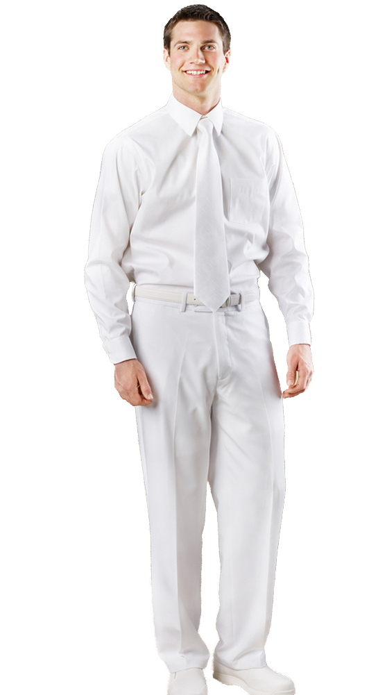 Avery Hill Men's White Flat Front Dress Pants 29