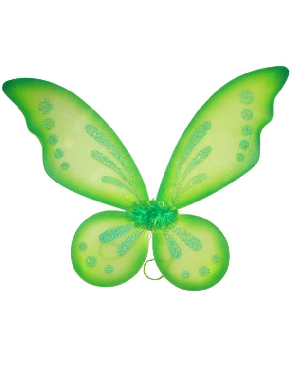 Green Sparkling Glitter Fairy Pixie Tinkerbell Style Wings