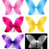 Sparkling Fairy Costume Wings with Rhinestones and Feathers 