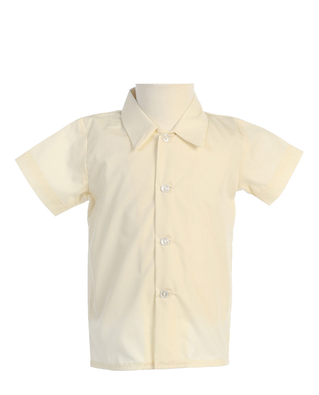 Boys Short Sleeved Simple Dress Shirt - Available in Ivory 3T