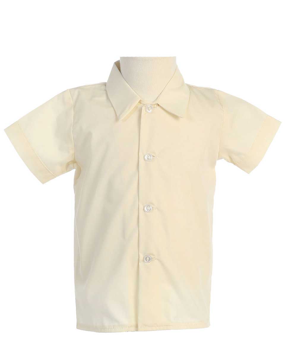 Boys Short Sleeved Simple Dress Shirt
