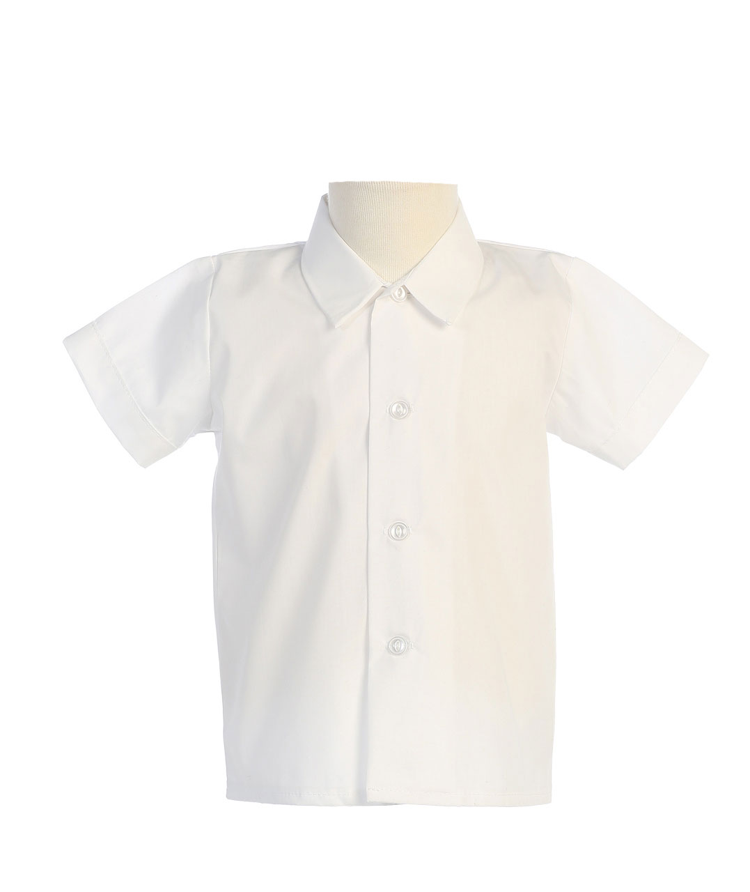 Boys Short Sleeved Simple Dress Shirt - Available in White 5