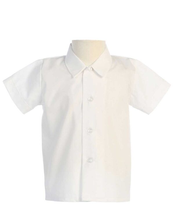 Boys Short Sleeved Simple Dress Shirt