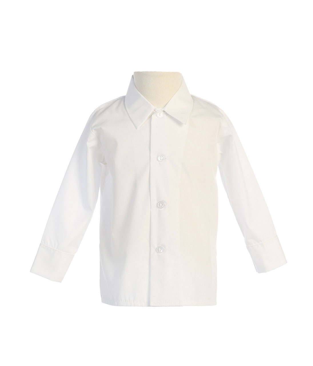 Boys Long Sleeved Simple Dress Shirt - Available in White 3T