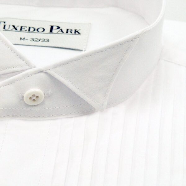 Boys or Mens Tuxedo White Wing Collar 1/4" Pleat Suit Dress Shirt