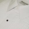 Boys or Mens Tuxedo White Laydown Collar 1/4" Pleat Suit Dress Shirt