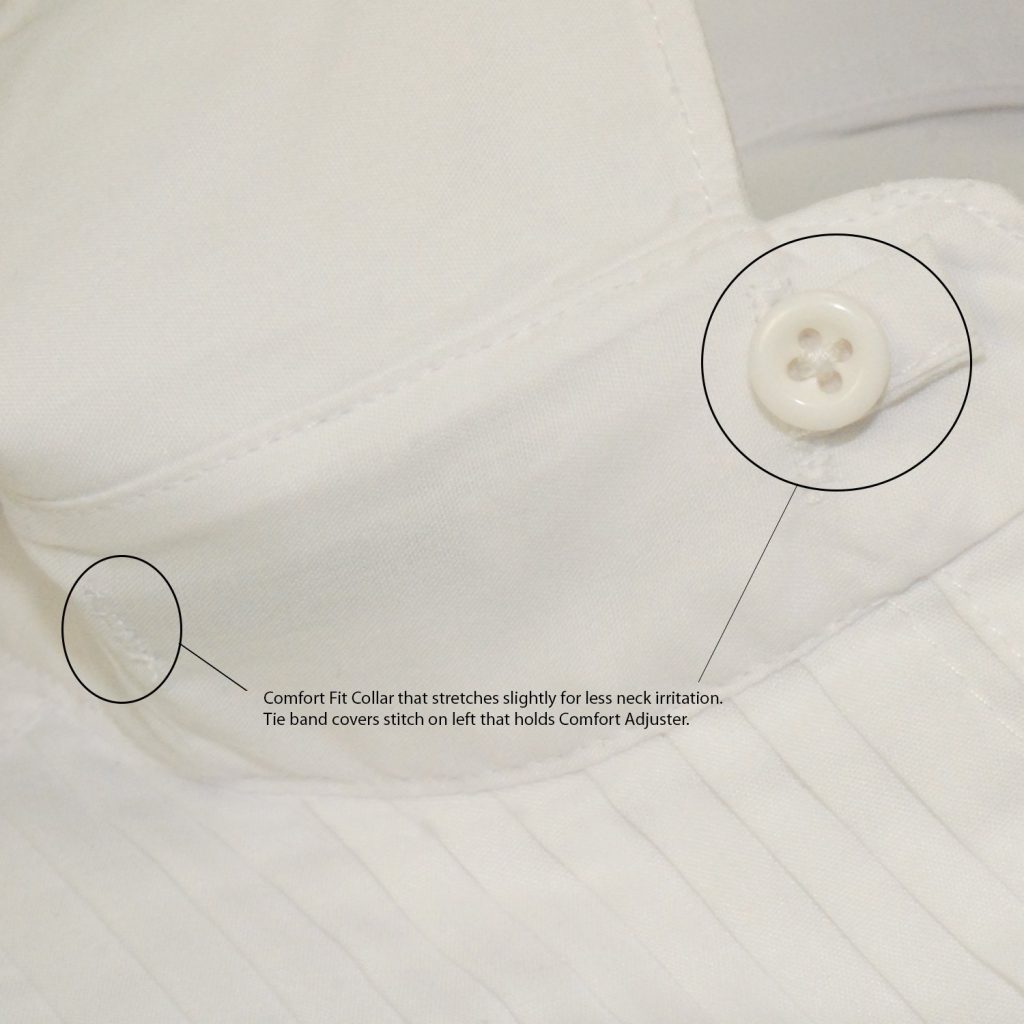 Boys or Mens Tuxedo White Laydown Collar 1/4" Pleat Suit Dress Shirt