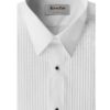 Boys or Mens Tuxedo White Laydown Collar 1/4? Pleat Suit Dress Shirt