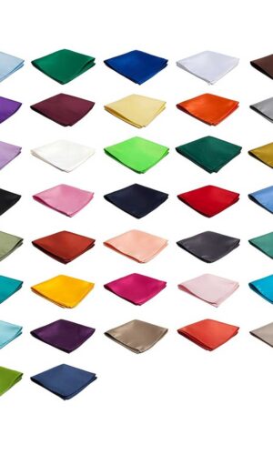 Satin Solid Color Pocket Square 10″ x 10″
