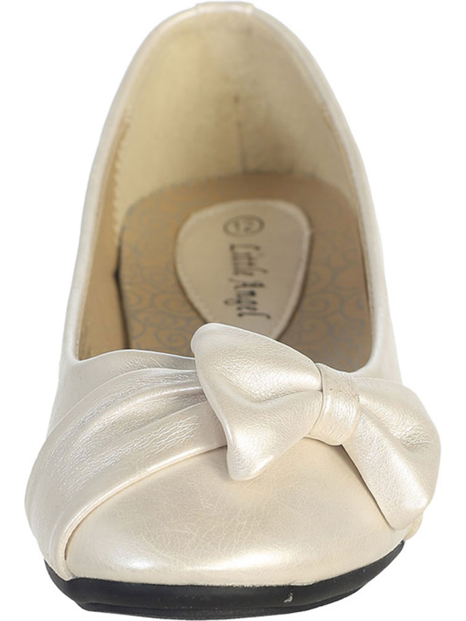 Ivory Pearl Girl's Flat Shoes with Side Bow Infant 6