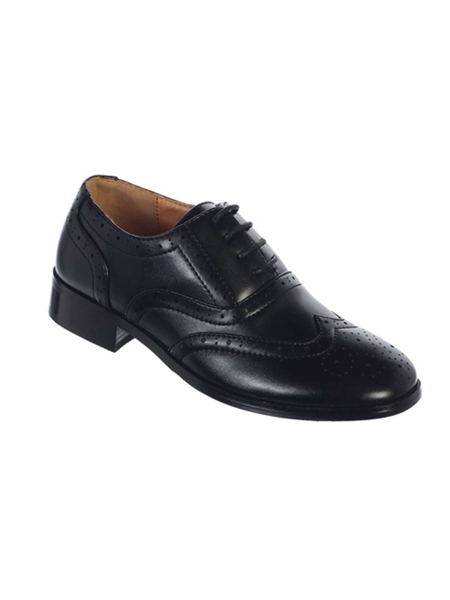 Avery Hill Boys Lace-Up Formal Oxford Style Special Occasion Dress Shoes - Black LittleKid 2