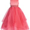 Asymmetric Ruffles Satin/Organza Flower Girl Dress