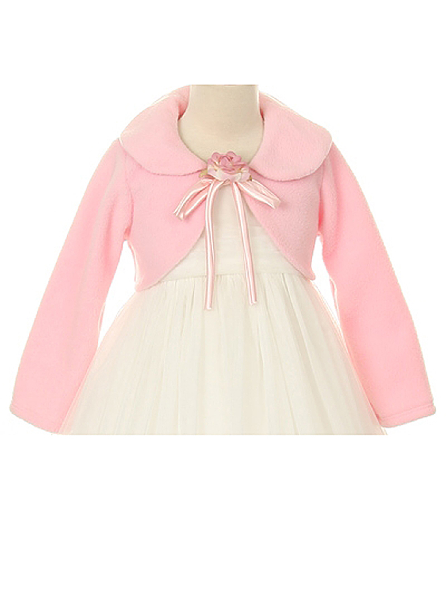 Kids Dream Girls' Cozy Fleece Bolero Jacket Cover Sweater - Pink Girl 4