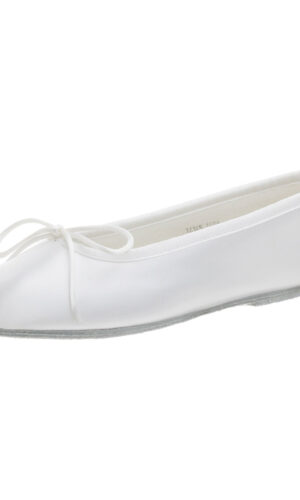 Baby & Girl’s Satin Dyeable Ballet Flats with Cinch Tie Chord