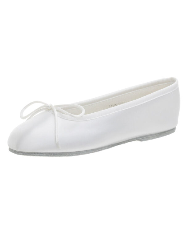 Baby & Girl’s Satin Dyeable Ballet Flats with Cinch Tie Chord