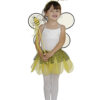 Yellow Toddler Girl Bumble Bee Wings Tutu Wand Costume Dress Up Set