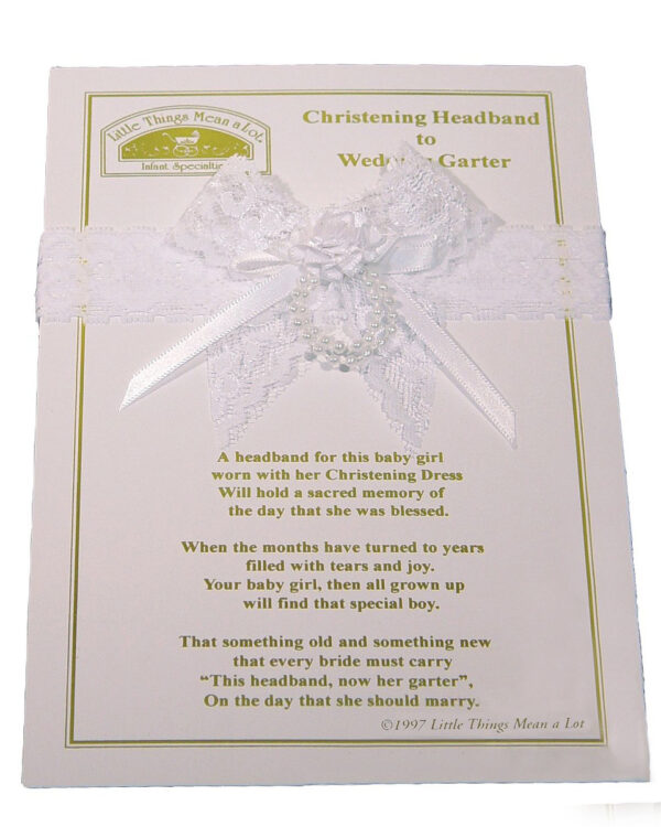Christening Headband to Wedding Garter