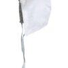 Baby Girls White Poly-Cotton Christening Baptism Hat with Lace Overlay and Flower Accents