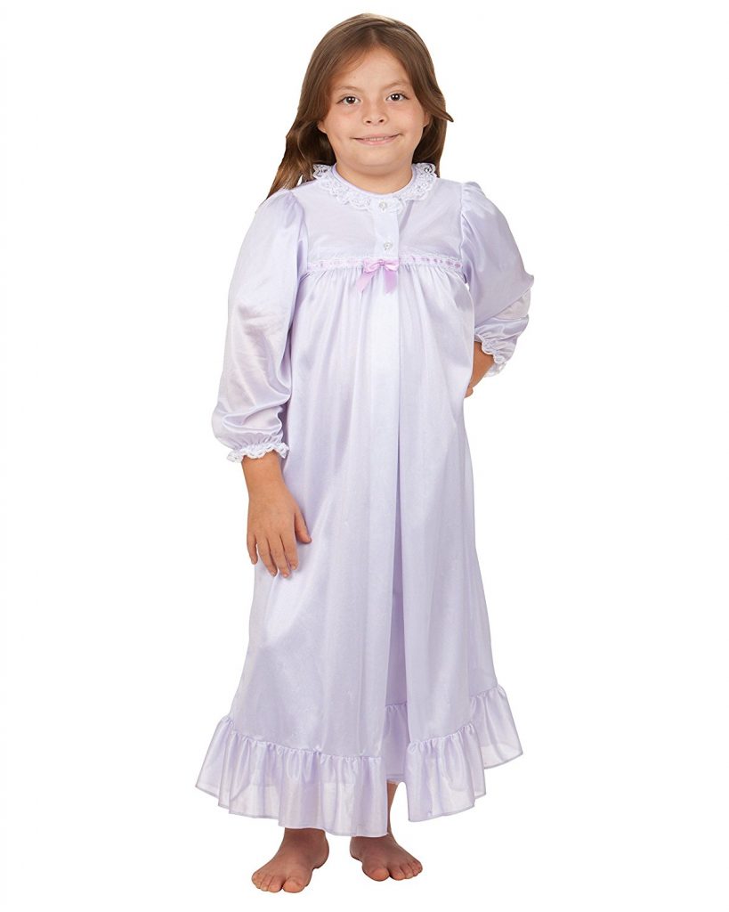 Little Girls Long Sleeve Traditional Peignoir Set, (2T-6X ...