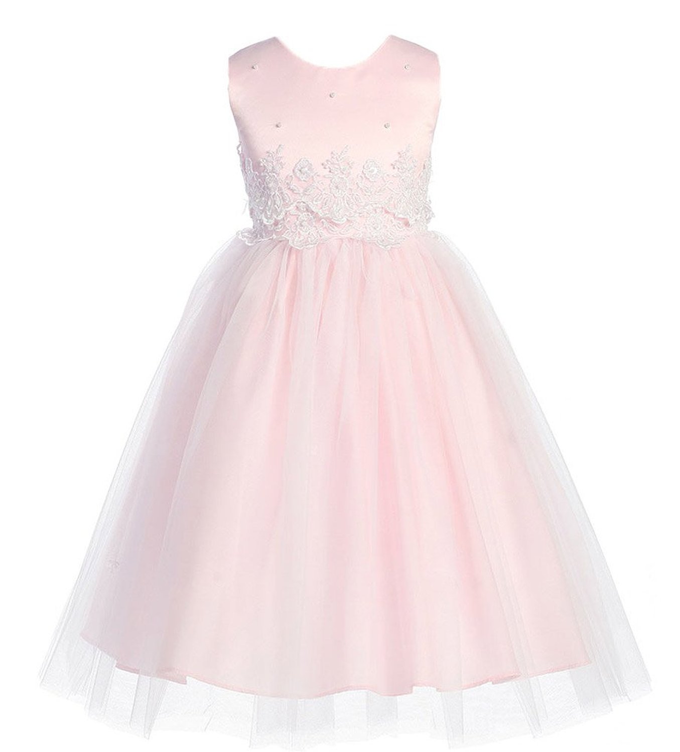 KID Collection Girls' Cinderella Tulle Flower Girl Dress - Christening.com