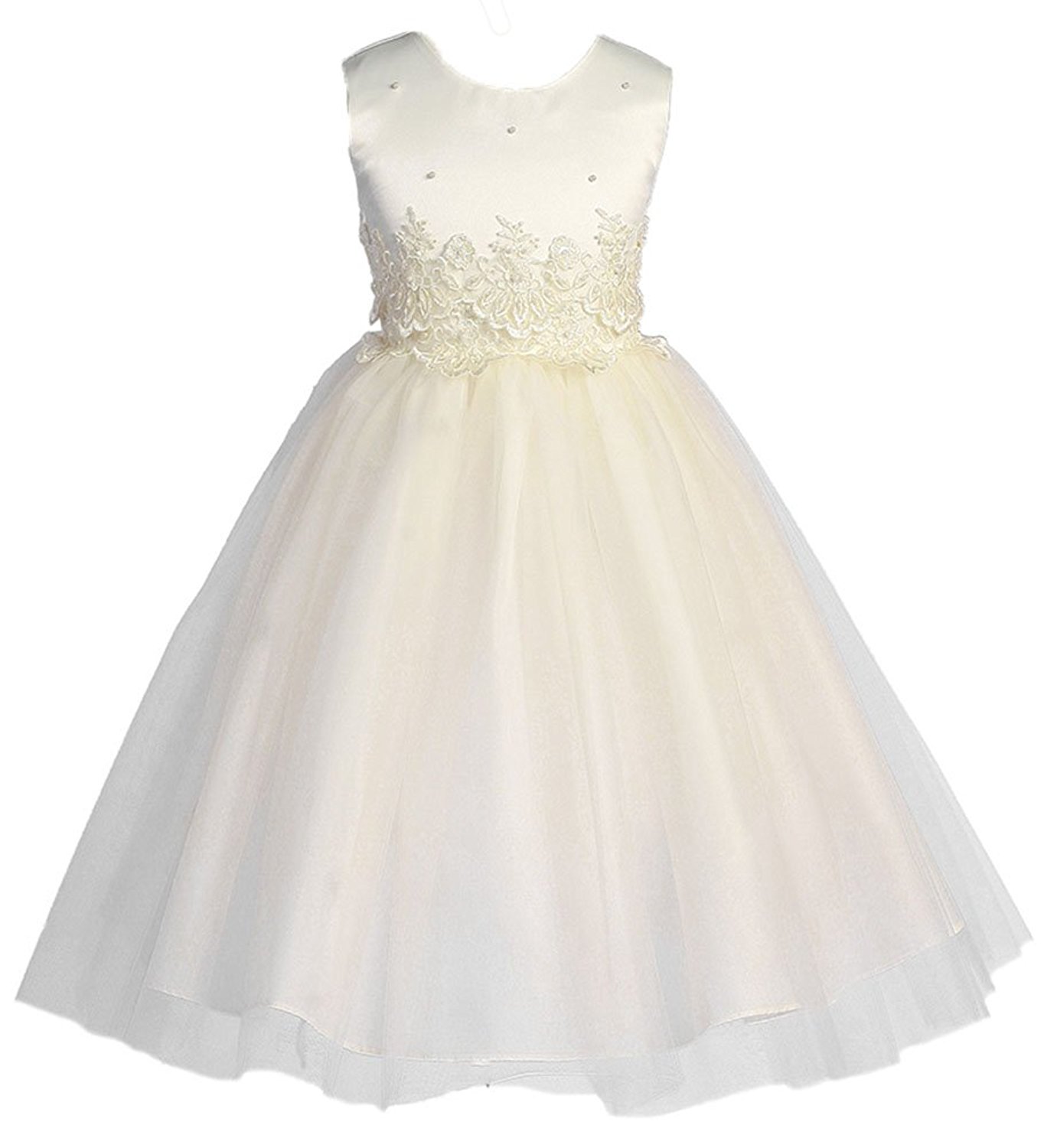 KID Collection Girls' Cinderella Tulle Flower Girl Dress - Christening.com
